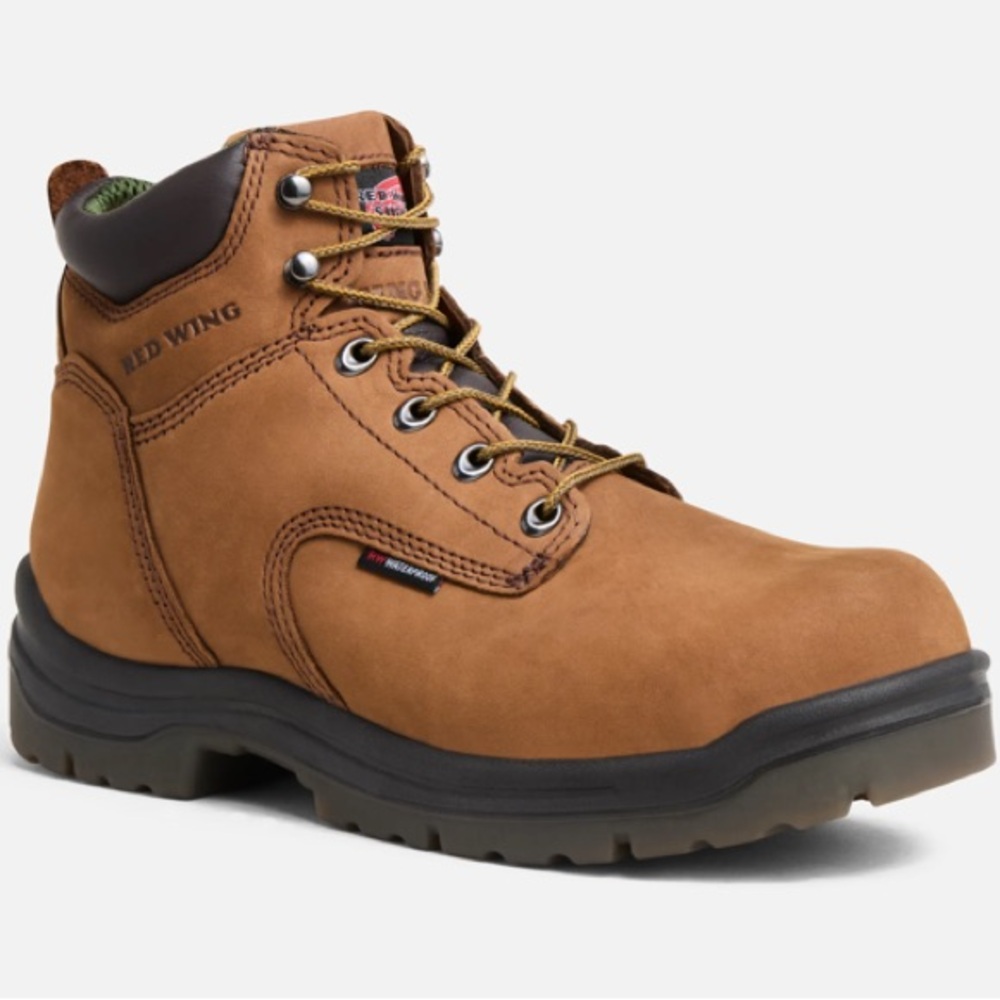 $255 NIB NWT Mens RED WING Brown KING TOE 6” Waterproof Safety Work Boots 15 D